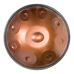 Handpan bronze, gamme amara B2, celtic mineur, frequence 432hz, frequence 440hz, hang drum